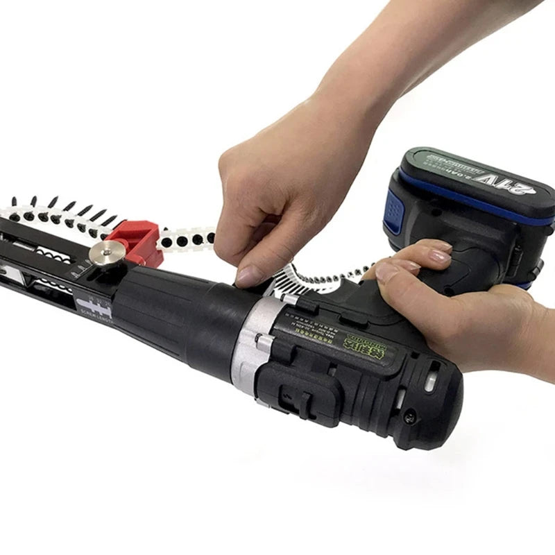 Automatic Screw Driver Cadeia Nail Gun Adapter, Bocal de broca elétrica, Woodwork Screw Drive, Auto Feed Power Tool, acessório