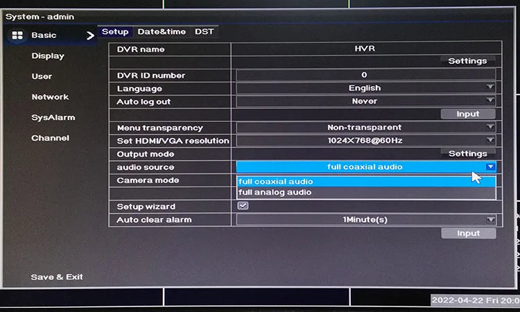 Câmera de segurança híbrida DVR CCTV, áudio sobre coaxial para 5MP, 12.5Fps, 1080p, 720p, TVI, CVI, CVBS, IP, Onvif Cam, 4 canais, 8 canais, 5M-N