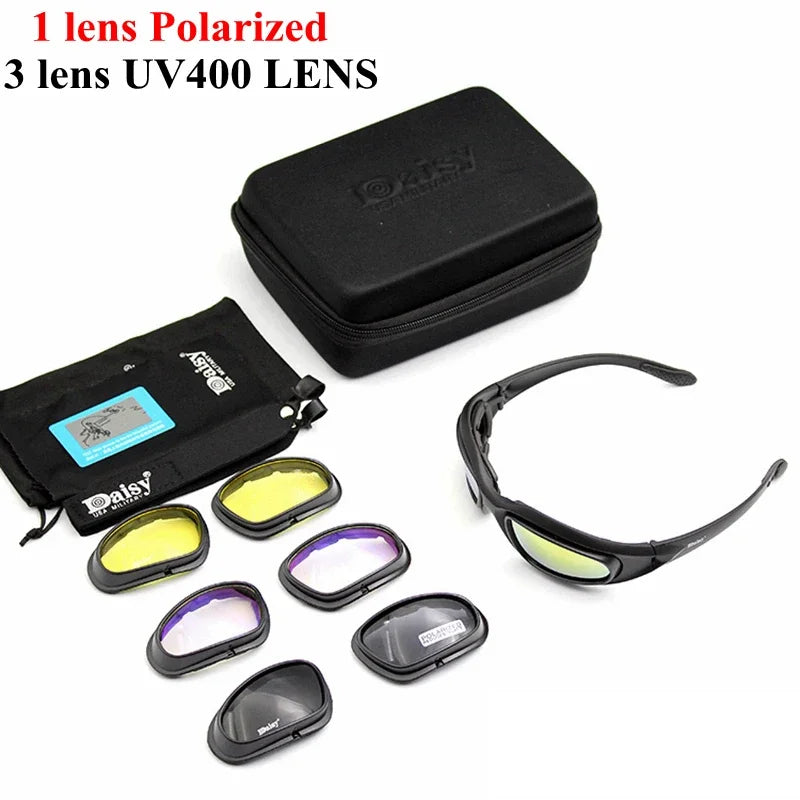Desert-Unisex UV Protection Sunglasses, 4 Lentes, Óculos de Proteção, Esportes, Caça, Exterior, Caminhada, Óculos Táticos