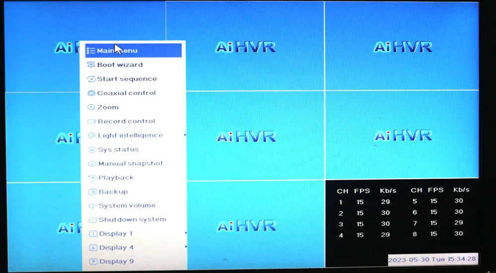 Câmera de segurança híbrida DVR CCTV, áudio sobre coaxial para 5MP, 12.5Fps, 1080p, 720p, TVI, CVI, CVBS, IP, Onvif Cam, 4 canais, 8 canais, 5M-N